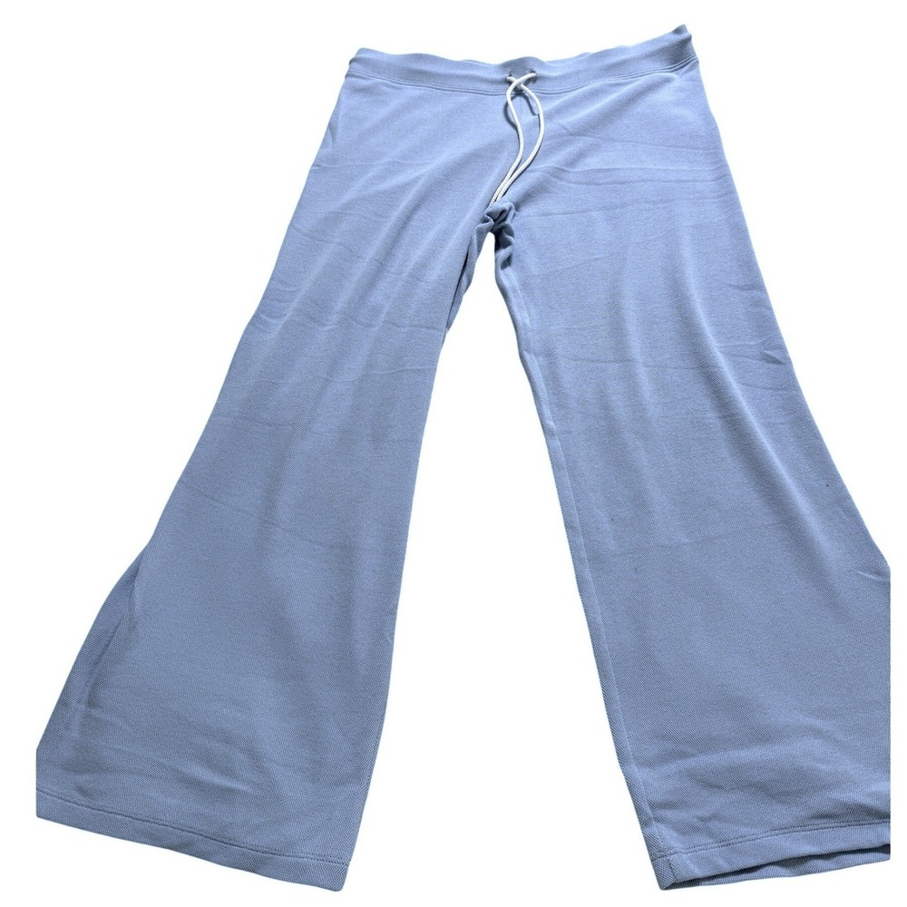 Scout Performance Cropped Sweatpants Womens Small Sky Blue Tactel Nylon Wide Leg
